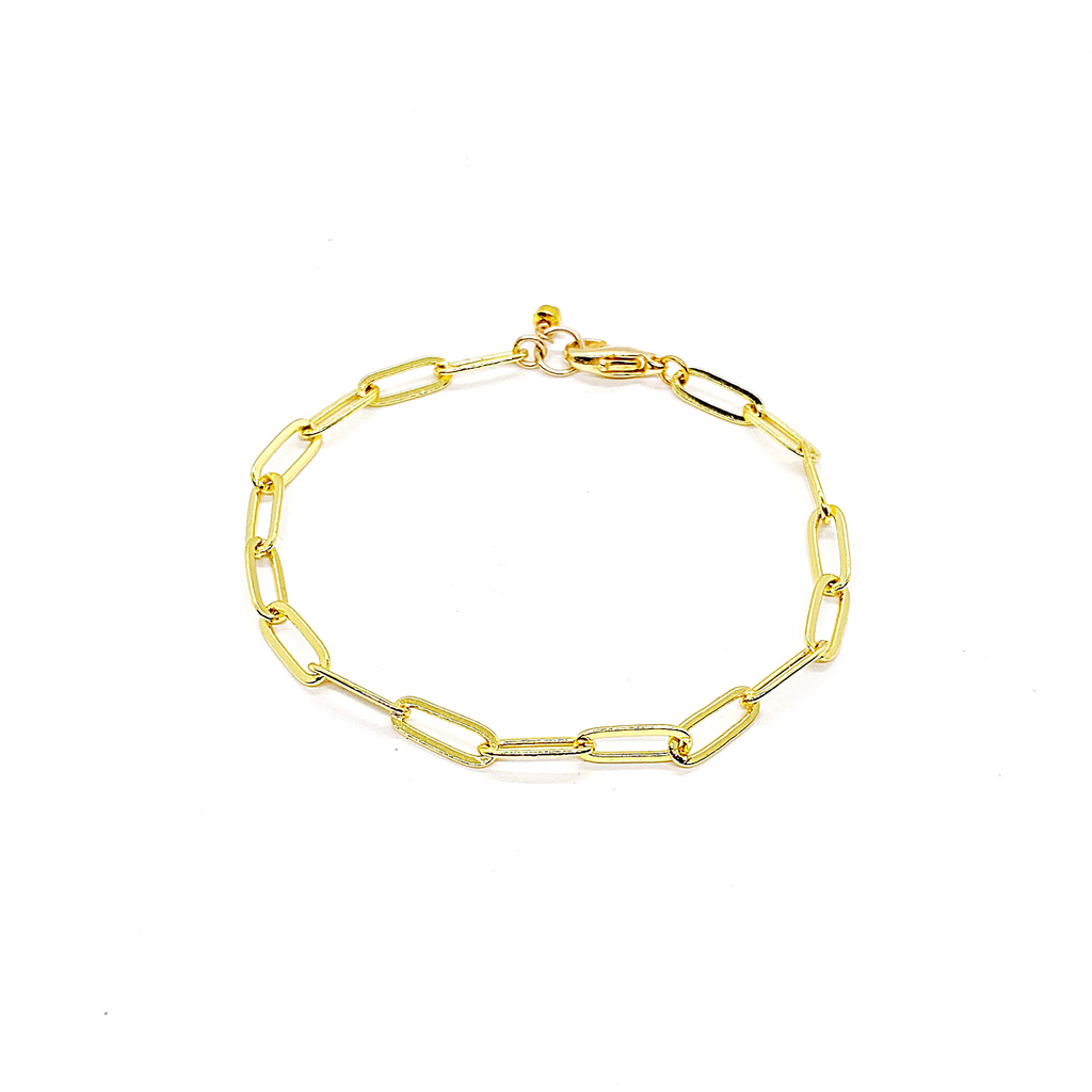 Buy PEARLADA Simple 18K Gold Chain Bracelet for Women Fashion Stacking  Layering Jewelry Single Strand Flat Scroll Link Bracelet for Men  Lightweight Charm Bracelet Adjustable from 7” to 9” at Amazon.in
